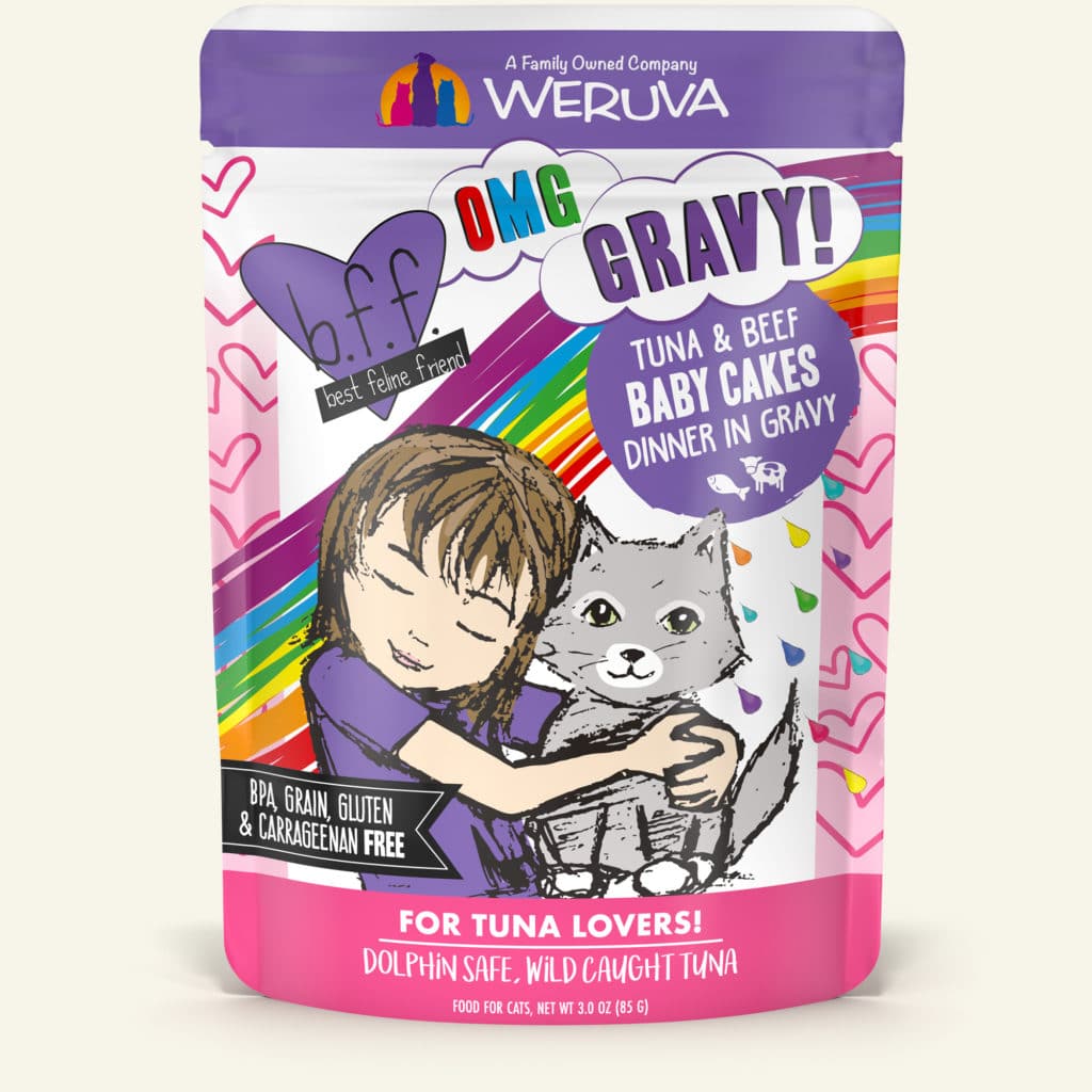 Weruva BFF Tuna & Beef Baby Cakes Dinner in Gravy, 3oz