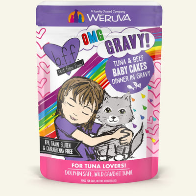 Weruva BFF Tuna & Beef Baby Cakes Dinner in Gravy, 3oz