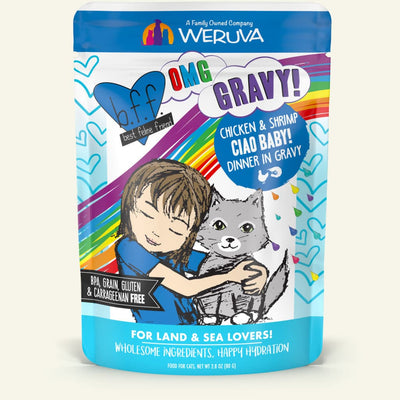 Weruva BFF Chicken & Shrimp Ciao Baby! Dinner in Gravy, 2.8oz