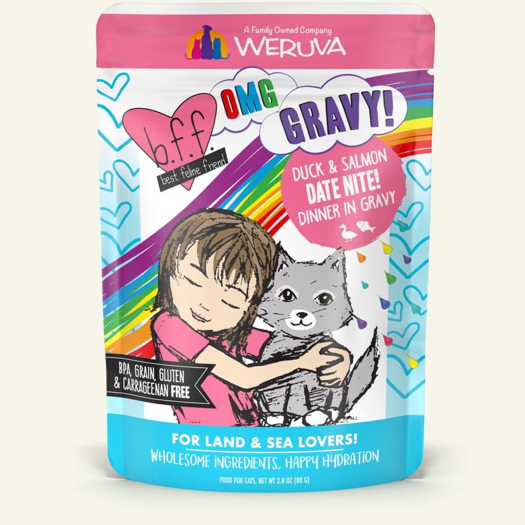 Weruva BFF Duck & Salmon Date Nite! Dinner in Gravy, 2.8oz