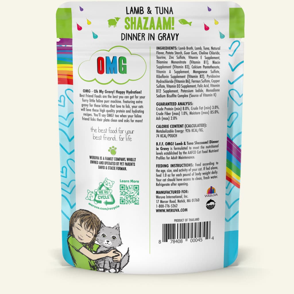 Weruva BFF Lamb & Tuna Shazaam! Dinner in Gravy, 2.8oz
