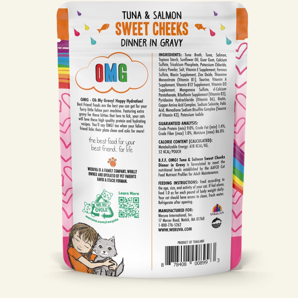 Weruva BFF Tuna & Salmon Sweet Cheeks Dinner in Gravy, 3oz