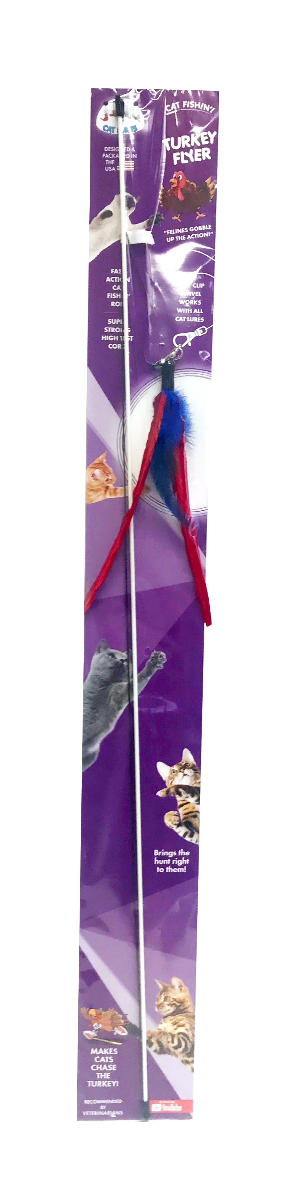 Turkey Flyer with Rod (assorted colours)