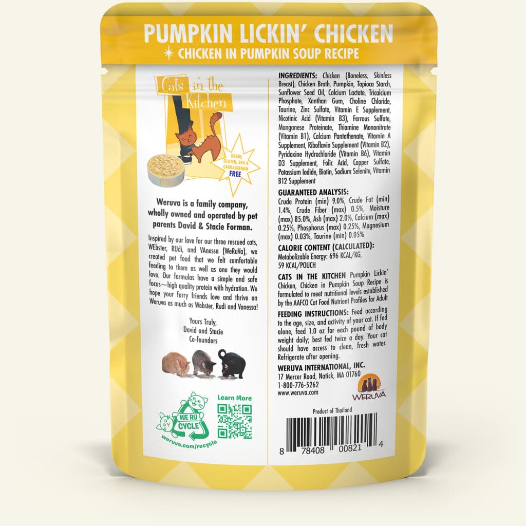 Weruva Pumpkin Lickin' Chicken - Chicken in Pumpkin Soup Recipe, 3oz