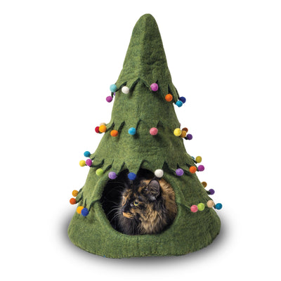 Wool Felt Christmas Tree Cave Green