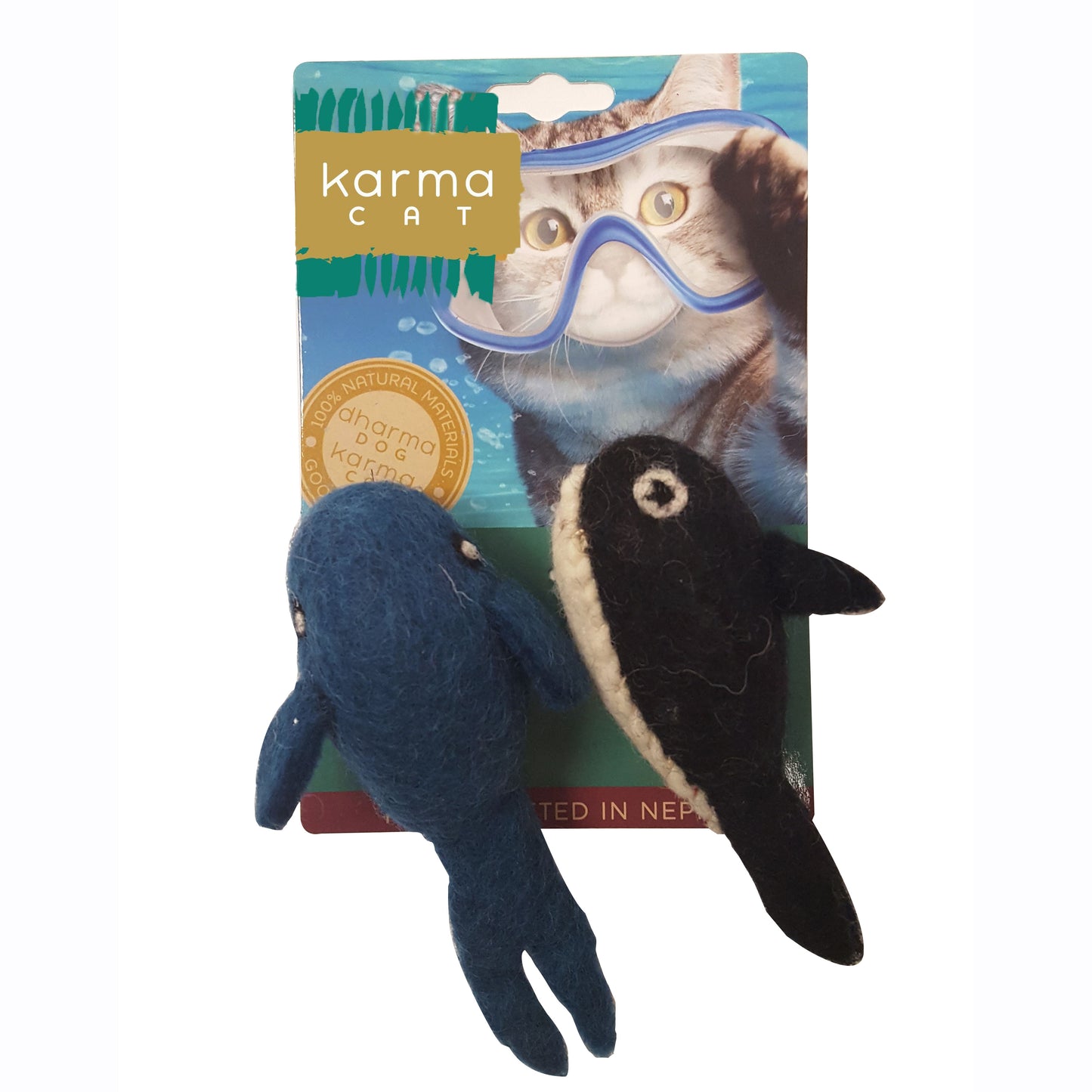 Wool Felt Whale & Orca (2 pack)