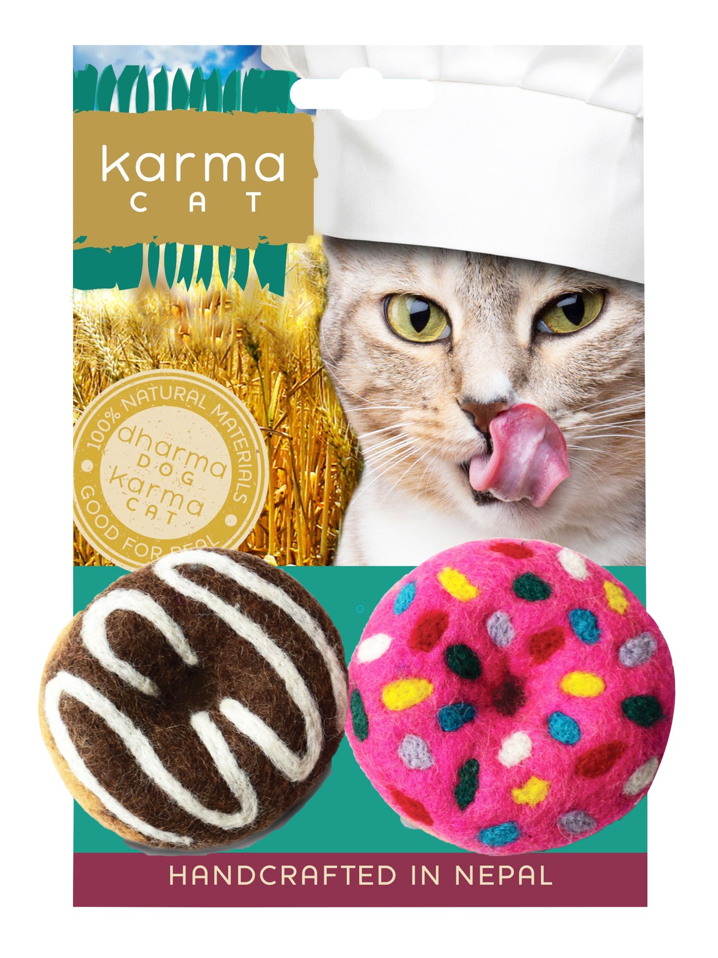 2 Pack Wool Felt Donuts