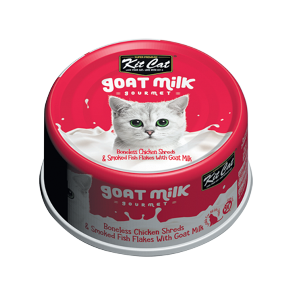 Boneless Chicken Shreds and Smoked Fish Flakes with Goat Milk