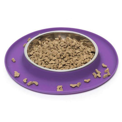 Single Silicone Cat Feeder with Stainless Steel Bowl, 3 Colours Available