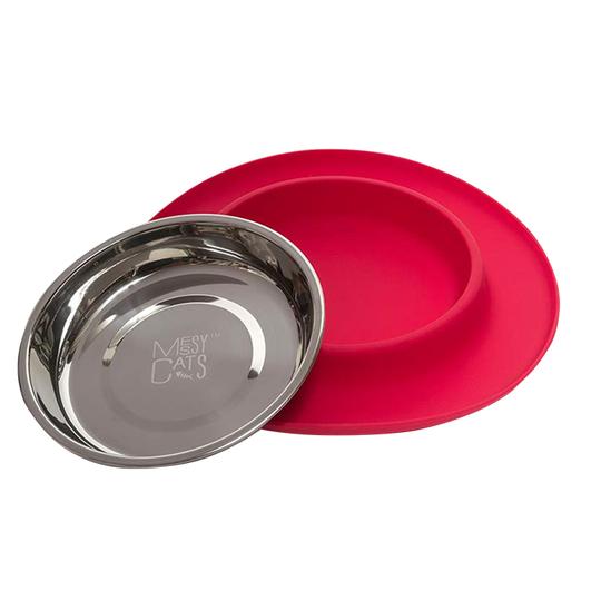 Single Silicone Cat Feeder with Stainless Steel Bowl, 3 Colours Available