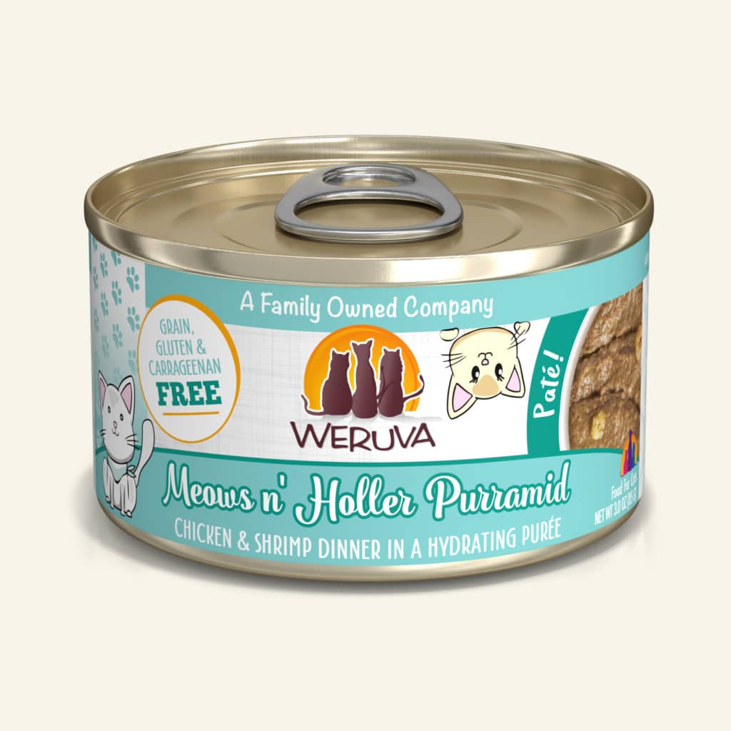 Weruva Meows n' Holler Purramid Chicken & Shrimp Dinner Paté (2 sizes)