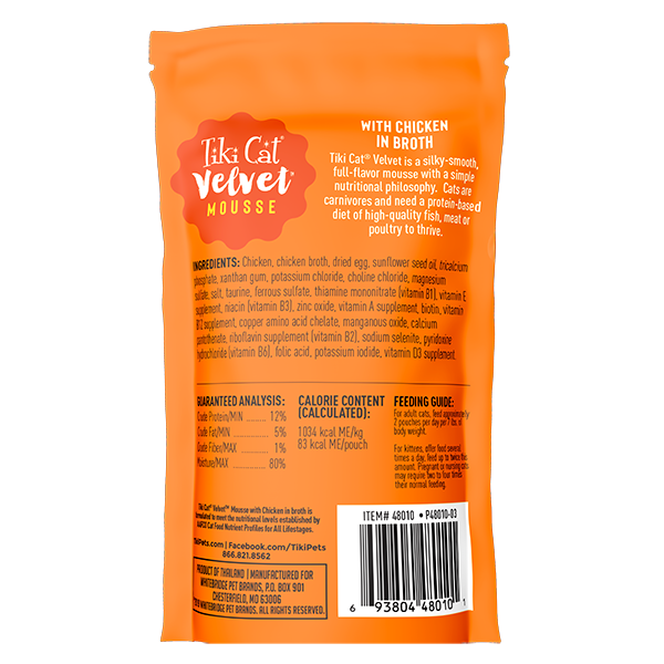Tiki Cat® Velvet Mousse™ Chicken in Broth, 2.8oz