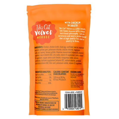 Tiki Cat® Velvet Mousse™ Chicken in Broth, 2.8oz