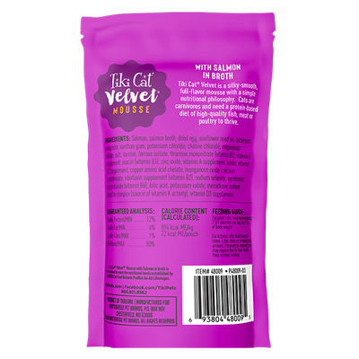 Tiki Cat® Velvet Mousse™ Salmon in Broth, 2.8oz