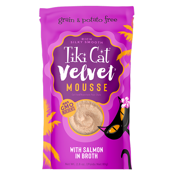 Tiki Cat® Velvet Mousse™ Salmon in Broth, 2.8oz