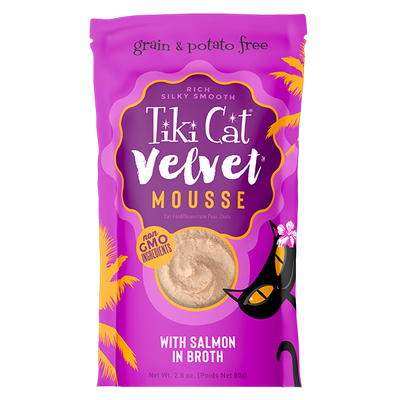 Tiki Cat® Velvet Mousse™ Salmon in Broth, 2.8oz