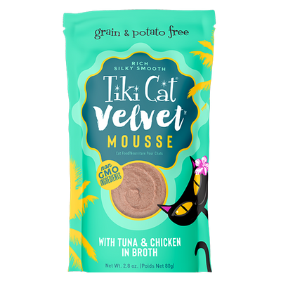 Tiki Cat® Velvet Mousse™ Tuna & Chicken in Broth, 2.8oz