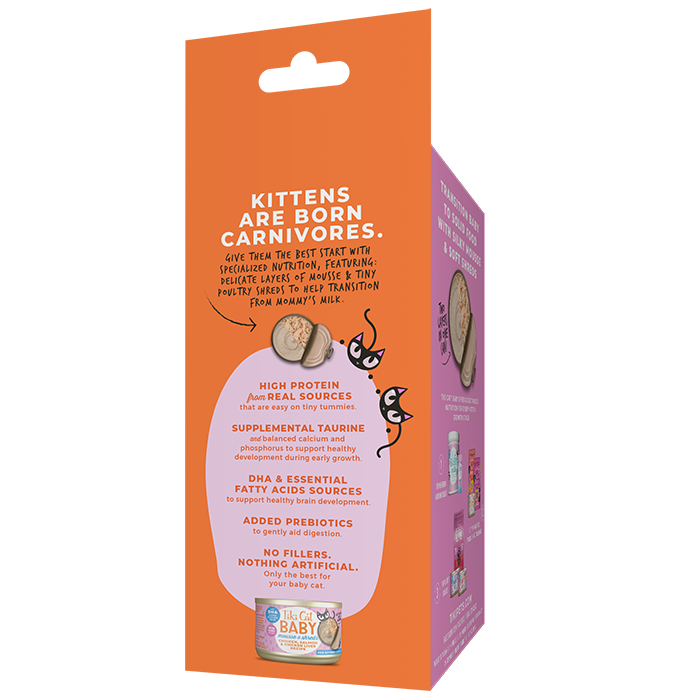 Tiki Cat® Baby Kitten Mousse & Shreds with Chicken, Salmon & Chicken Liver Recipe, 1.9oz (3 cans)