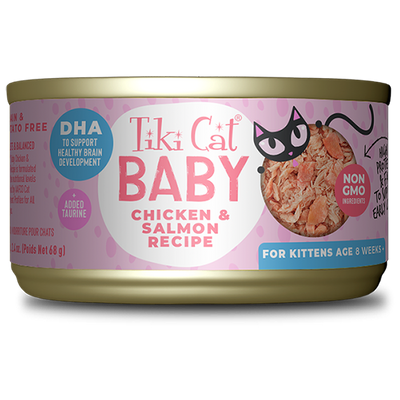 Tiki Cat® Baby Kitten Whole Foods with Chicken & Salmon Recipe, 2.4oz