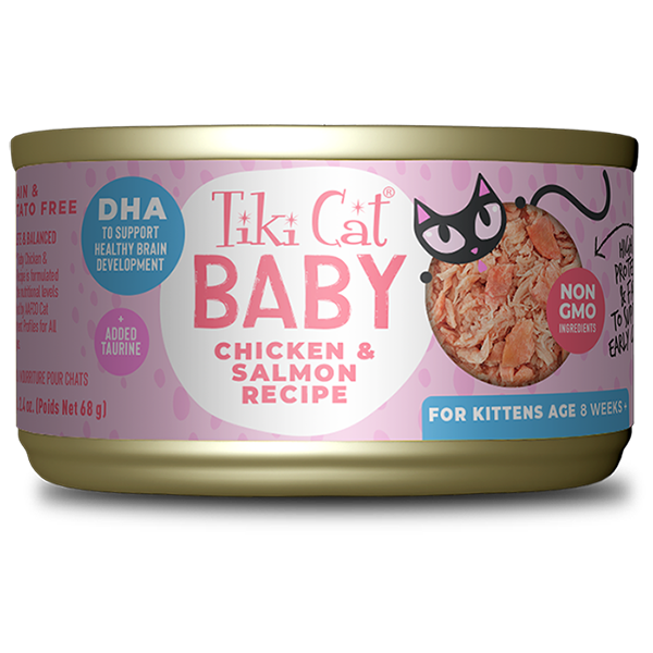Tiki Cat® Baby Kitten Whole Foods with Chicken & Salmon Recipe, 2.4oz