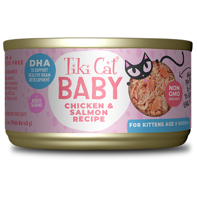 Tiki Cat® Baby Kitten Whole Foods with Chicken & Salmon Recipe 2.4oz