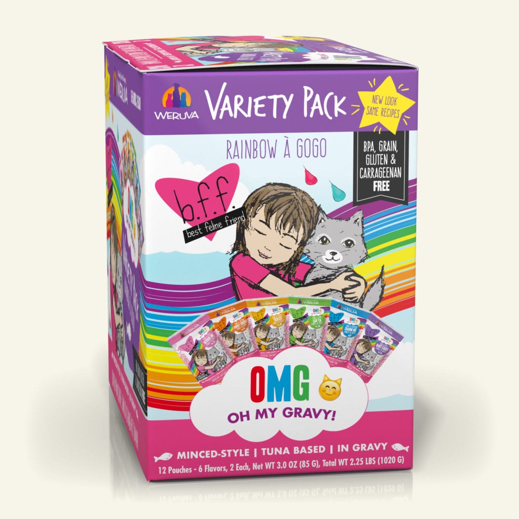 Weruva BFF Rainbow Á Gogo Pouches Variety Pack, 3oz (12ct)