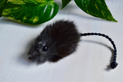 Rabbit Fur Rattle Mouse Rod Attachment