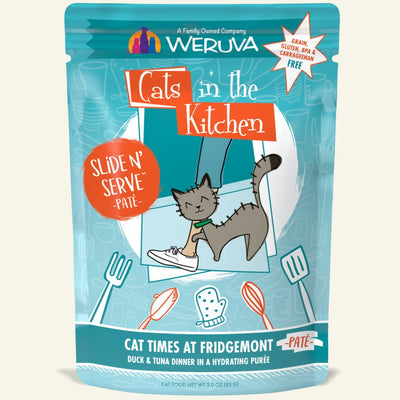 Weruva Cat Times at Fridgemont Duck & Tuna Dinner - Slide N' Serve Paté, 3oz