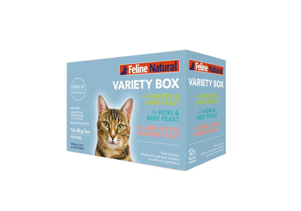 Feline Natural™ Variety Box of Feline Natural Pouches, 3oz (12 pack)