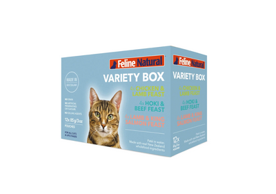 Feline Natural™ Variety Box of Feline Natural Pouches, 3oz (12 pack)