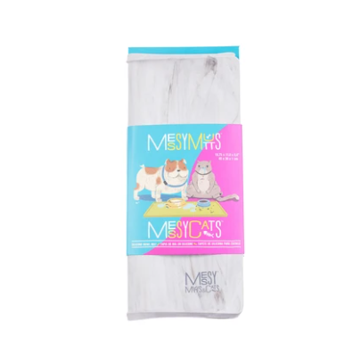 Silicone Non-Slip Bowl Mat with Raised Edge - Marble