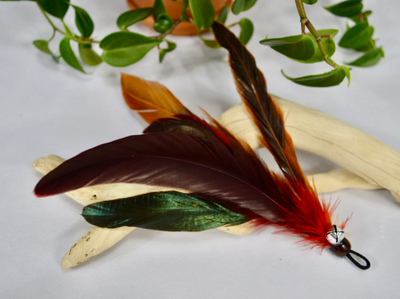 Multicolour Rooster Feather Rod Attachment