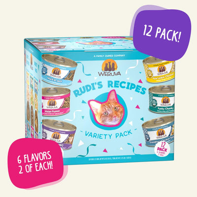 Rudi's Recipes Variety Pack - pack of 12 cans (2 sizes)