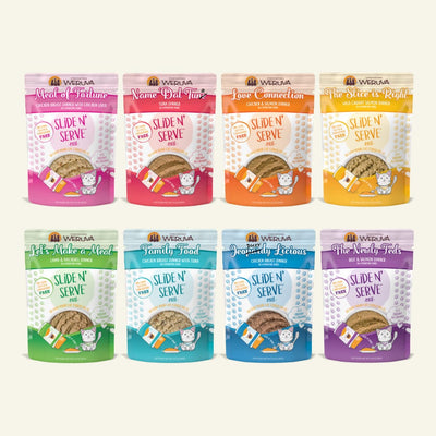 Weruva The Showcase Chowdown - Slide N' Serve Paté Variety Pack, 2.8oz (16 pouches)