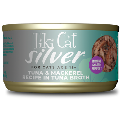 Tiki Cat® Silver™ Senior Whole Foods with Tuna & Mackerel Recipe in Tuna Broth