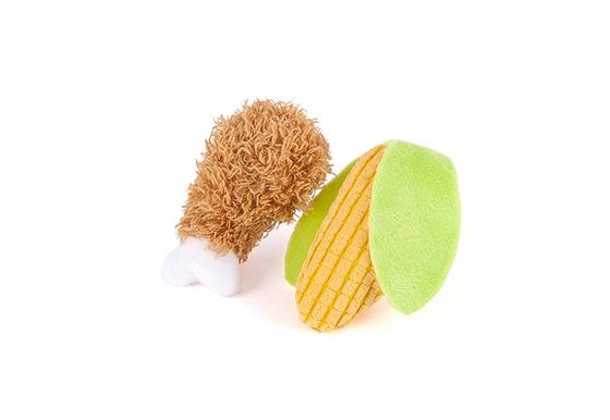 Feline Frenzy Plush -Purrfect Picnic, Chicken and Corn (2 pack)