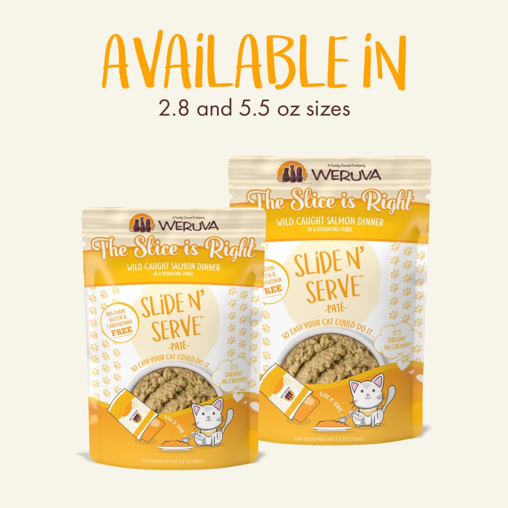 Weruva The Slice is Right Wild Caught Salmon Dinner - Slide N' Serve Paté (2 sizes)
