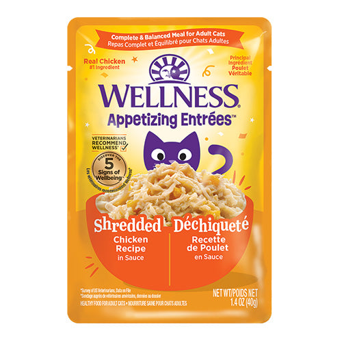 Wellness® Appetizing Entrées™ Shredded Chicken Recipe in Sauce Wet Cat Food