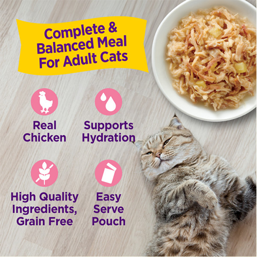 Wellness® Appetizing Entrées™ Shredded Chicken & Duck Recipe in Sauce Wet Cat Food
