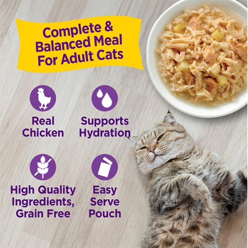 Wellness® Appetizing Entrées™ Shredded Chicken & Salmon Recipe in Sauce Wet Cat Food