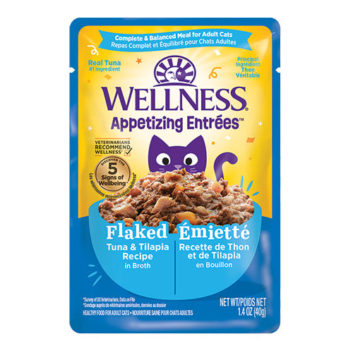 Wellness® Appetizing Entrées™ Flaked Tuna & Tilapia Recipe in Broth Wet Cat Food