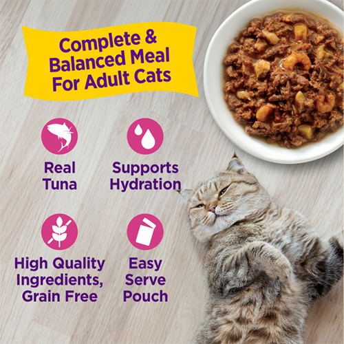 Wellness® Appetizing Entrées™ Flaked Tuna, Mackerel & Shrimp in Broth Wet Cat Food