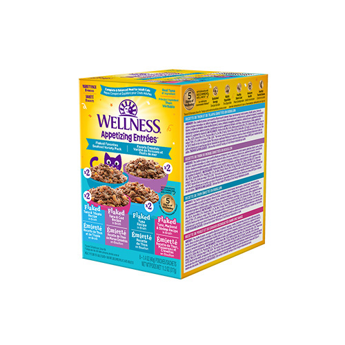 Wellness® Appetizing Entrées™ Flaked Favorites, Seafood Variety Pack Wet Cat Food