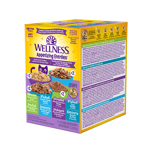 Wellness® Appetizing Entrées™ Little-a-This, Little-a-That, Seafood & Poultry Variety Pack Wet Cat Food