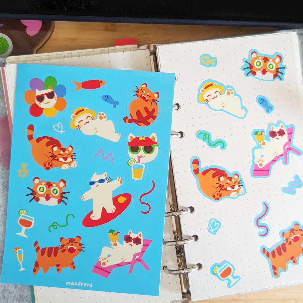 Maofrens Vacation Sticker Sheet