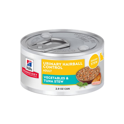 Hill's Science Diet Adult Urinary Hairball Control Vegetable & Tuna Stew