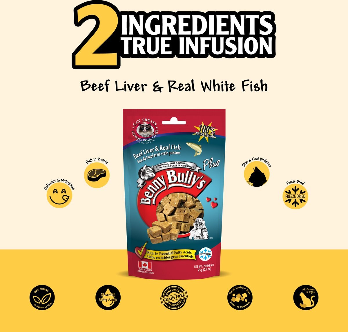 Benny Bully Beef Liver Plus Heart Cat 25g