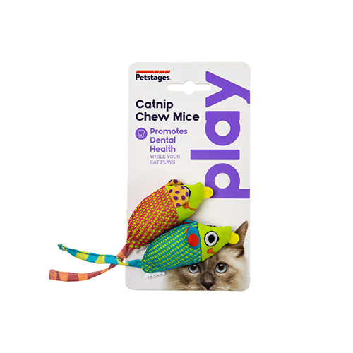 Outward Hound® Petstages® Catnip Dental Health Chew Mice (2 Pack)
