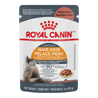 Royal Canin Feline Care Nutrition Hair & Skin Care Chunks in Gravy Cat 12 / 3oz