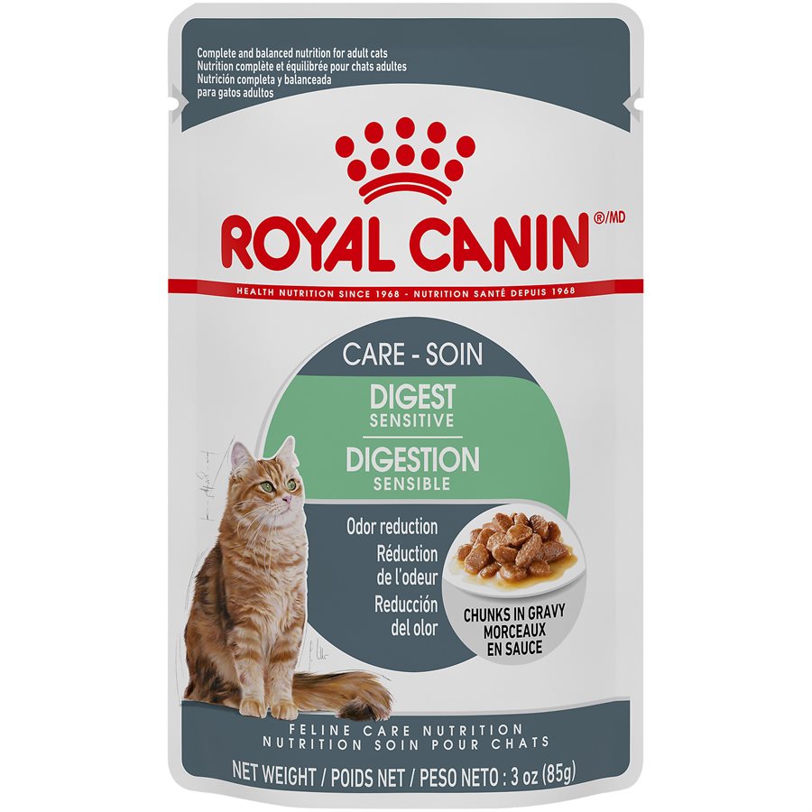 Royal Canin Feline Care Nutrition Digestive Sensitive Chunks in Gravy Cat 3oz